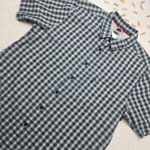 The North Face Mens Plaid Short Sleeve‎ Button Up Shirt Large Camp Hiking
